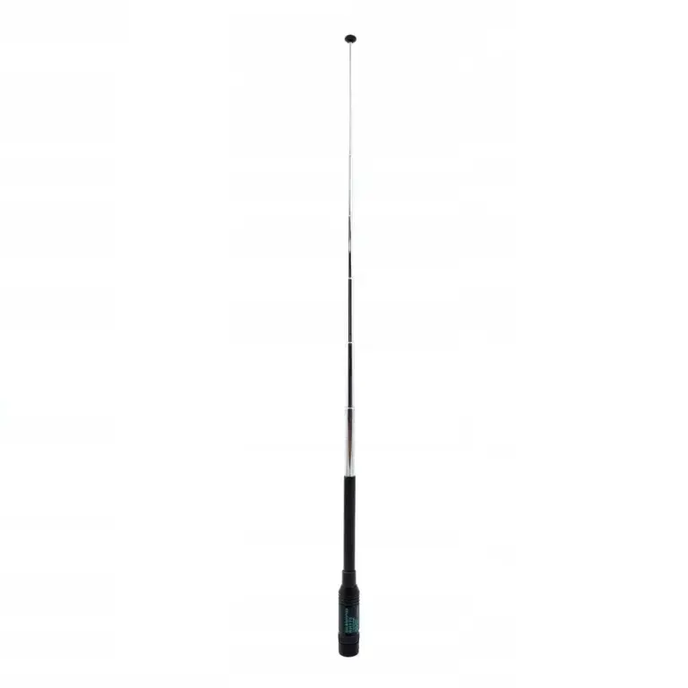 Antena teleskopik D-Antenna RH775 dengan elemen logam memanjang dan pangkal hitam