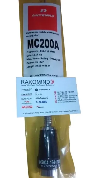 D Antenna MC200A | Rakomindo Antena mobil VHF D Antenna MC200A original.