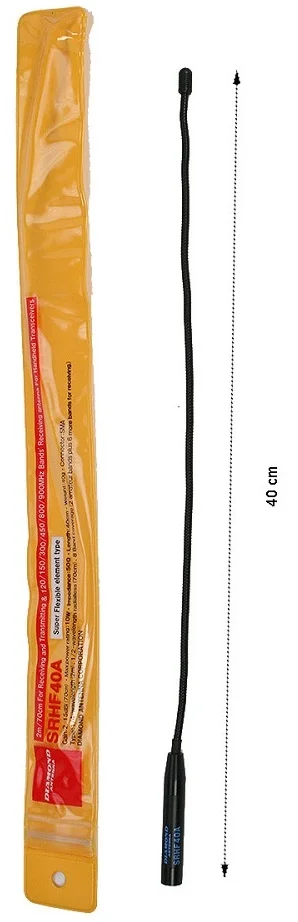Ukuran antena HT Diamond SRHF40 dual band.