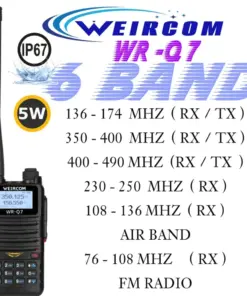 Weircom WR Q7 6 bands HT Dual band waterproof