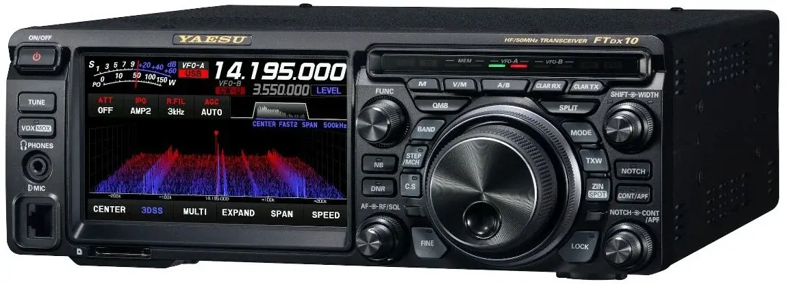Radio SSB atau radio HF Yaesu FTDX10D.