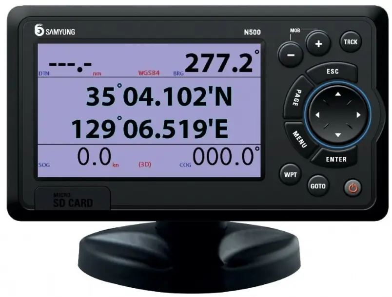 GPS Marine Samyung N500R yang digunakan untuk alat navigasi kapal.