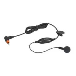 Wired lavalier microphone with a clip and in-line control: small round mic on a cord with a foam-covered capsule.
