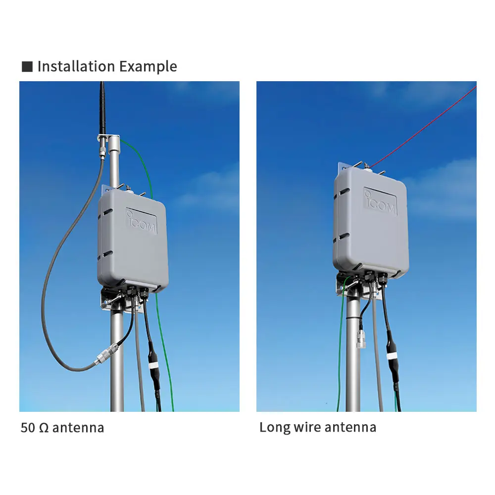 Contoh pemasangan Icom AH-6 pada antena